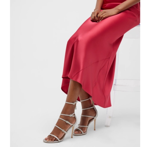 NIB $625 Stuart Weitzman Nudist Crystal-Buckle Caged Sandals in size 37.5! - Picture 3 of 6